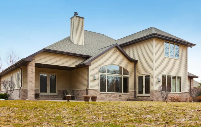 White vinyl siding house