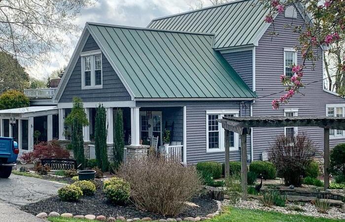 Green siding house