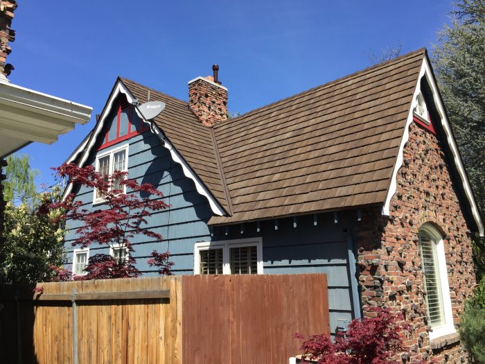 Brown roofing and siding